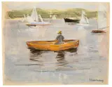 Max Liebermann, Im Ruderboot. 1920er Jahre