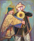 Musikanten by Karl Hofer, 1953, Öl auf Leinwand, sold May 2008