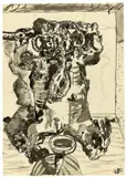 Eugen Schönebeck, Ohne Titel, 1963, Tuschfeder und -pinsel über Bleistift auf Papier