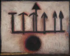 Ivan Exner, Untitled (Frontal Composition), 1992, acrylic on canvas