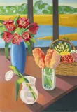 Antonín Střížek, Still Life with Flowers, 1995, oil on canvas