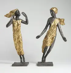 Olbram Zoubek, Dancing and Singing, 1984, gilded and patinated lead