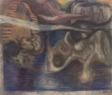 Jaroslav Róna, Visit from Space, 2002, pastel, paper