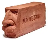 Face Brick by Robert Carston Arneson, 1978, Unglazed stoneware, sold Oct 2015