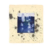 Joe Goode, Milk Bottle Photo 27, 2004, Sumi ink and photograph on washi paper