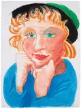 David Hockney, Celia with Green Hat (from Moving Focus Series), 13-color lithograph on handmade paper