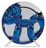 Balloon Dog (Blue) by Jeff Koons, 1995, Cast porcelain with blue reflective finish, sold Oct 2015