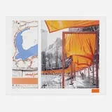Christo, The Gates XXIII, Project for Central Park, New York City, 2004, offset lithograph in colors, fabric sample