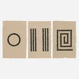 Richard Long, Untitled (D, E, F - Vertical), 1994, lithograph on hemp paper