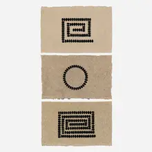 Richard Long, Untitled (A ,B ,C - Horizontal), 1994, lithograph on hemp paper