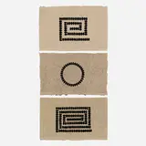 Richard Long, Untitled (A ,B ,C - Horizontal), 1994, lithograph on hemp paper