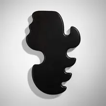 Allan McCollum, Shape #2 (Small), 2007, laminated birch plywood, black lacquer