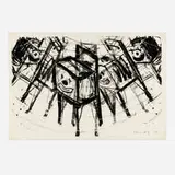 Bruce Nauman, T.V. Clown, 1988, lithograph on Transpagra