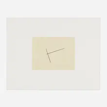 Fred Sandback, Untitled, 1976, etching and aquatint with Chine collé on BFK Rives
