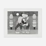Barbara Rossi, Moon Meet May (from the A.G.B. 1+10 portfolio), 1993, etching and aquatint on BFK Rives
