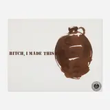 Theaster Gates, Bitch, I Made This Pot, 2013, lithograph and screenprint in colors with rubber stamp on Somerset