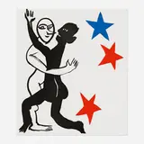 Alexander Calder, Untitled (from The Sacrilege of Alan Kent series), 1976, aquatint in colors on BFK Rives