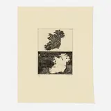 Richard Diebenkorn, Double Map of Ireland (from the Poems of W. B. Yeats portfolio), 1990, etching on Somerset