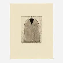 Coat IV (from the Poems of W. B. Yeats portfolio) by Richard Diebenkorn, 1990, soft-ground etching and aquatint, sold Feb 2023