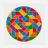Plate #06 (from the Stars series) by Sol LeWitt, 2002, linocut in colors on Somerset Satin White, sold Feb 2023