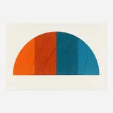 Robert Mangold, Semi-Circle III (from the Semi-Circle series), 1995, lithograph in colors on Somerset