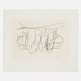 Mexico City Personages II (from the Octavio Paz suite) by Robert Motherwell, 1988, lithograph in colors with chine appliqué on Arches and Japanese Yame handmade paper, sold Feb 2023