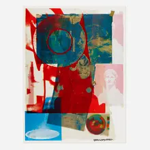 Quarry Local One by Robert Rauschenberg, 1968, offset lithograph in colors, sold Feb 2023