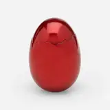 Cracked Egg by Jeff Koons, 2008, aluminum with red glaze, sold Feb 2023