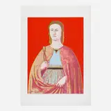 Saint Apollonia by Andy Warhol, 1984, screenprint in colors on Essex Offset Kid, sold Feb 2023