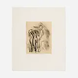 Willem de Kooning, Untitled (from the Seventeen Lithographs for Frank O'Hara portfolio), 1988, lithograph on Chine collé of hand-made Japanese Yame to handmade Twinrocker