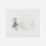 Pablo Picasso, Quatre portefaix apportant à un gentilhomme une jeune femme sur une litière (from Series 347), 1968, etching on BFK Rives