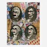 Thierry Guetta, Incognito (unique), 2019, unique screenprint in colors with collage