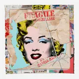 Thierry Guetta, Fragile (unique), 2022, unique screenprint in colors with collage