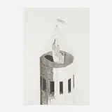 David Hockney, The Little Sea Hare (from the Illustrations for Six Fairy Tales from The Brothers Grimm series), 1969, etching and aquatint on concertina folded Hodgkinson handmade