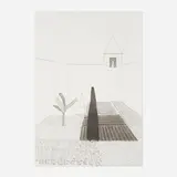 David Hockney, Rapunzel (from the Illustrations for Six Fairy Tales from The Brothers Grimm series), 1969, etching and aquatint on concertina folded Hodgkinson handmade