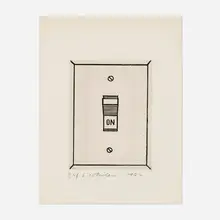 Roy Lichtenstein, On (from the International Anthology of Contemporary Engraving: The International Avant-Garde: America Discovered, Volume 5), etching on BFK Rives