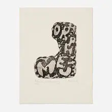 Orpheum Sign (from the International Anthology of Contemporary Engraving: The International Avant-Garde: America Discovered, Volume 5) by Claes Oldenburg, etching and aquatint on BFK Rives, sold Feb 2023