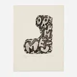 Claes Oldenburg, Orpheum Sign (from the International Anthology of Contemporary Engraving: The International Avant-Garde: America Discovered, Volume 5), etching and aquatint on BFK Rives