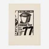 Andy Warhol, Cooking Pot (from the International Anthology of Contemporary Engraving: The International Avant-Garde: America Discovered, Volume 5), photoengraving on BFK Rives