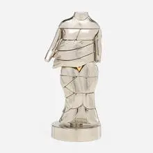 La Mini Cariatide by Miguel Berrocal, 1968-1969, nickel-plated zamak, brass, sold Dec 2022