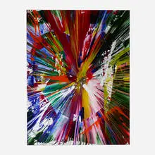 Damien Hirst, Two-Part Heart Spin Painting, 2009, acrylic on paper