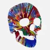 Skull Spin Painting by Damien Hirst, 2009, acrylic on paper, sold Dec 2022