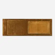 Bill Alpert, Brown and Gold Composition, acrylic on canvas