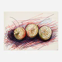 Dora Maar, Three Apples, 1998, ink and graphite on paper