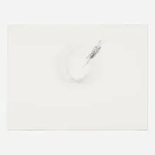 Radix O Entering Cast - In by Alan Saret, 1983, graphite on Arches, sold Dec 2022