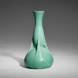 William Bryce Mundie for Teco Pottery, Rare and Tall buttressed vase, model 286
