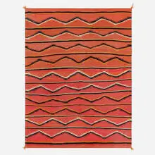 Emmi Whitehorse, Late Classic serape, c. 1880, hand-woven wool