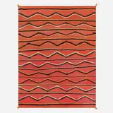 Late Classic serape by Emmi Whitehorse, c. 1880, hand-woven wool, sold Dec 2023