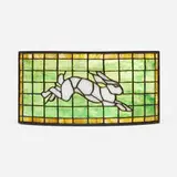 Kennard Bigelow & Co., Tea screen with rabbit, c. 1910, leaded glass, bronze