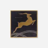 Art Déco, Tile with antelope, c. 1930, glazed stoneware